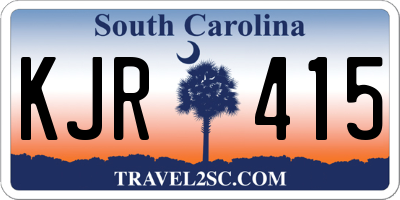SC license plate KJR415