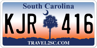 SC license plate KJR416