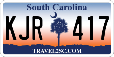 SC license plate KJR417