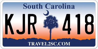 SC license plate KJR418