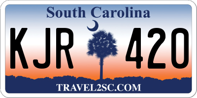 SC license plate KJR420