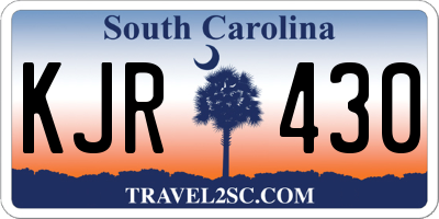 SC license plate KJR430