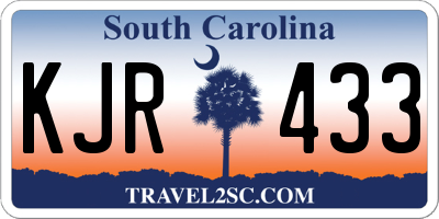 SC license plate KJR433