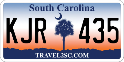 SC license plate KJR435