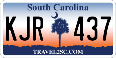 SC license plate KJR437