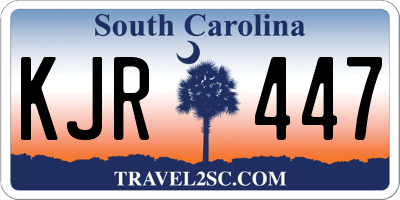 SC license plate KJR447