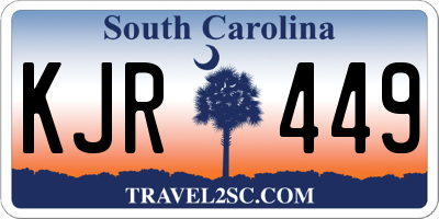 SC license plate KJR449