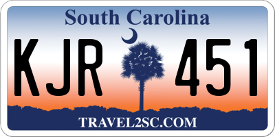 SC license plate KJR451