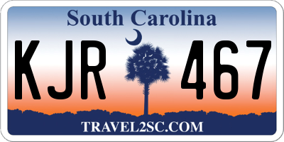 SC license plate KJR467