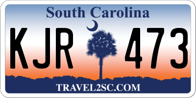 SC license plate KJR473