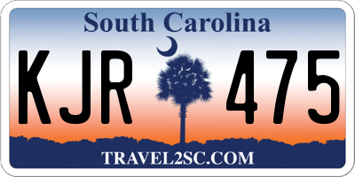 SC license plate KJR475