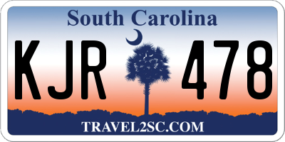 SC license plate KJR478