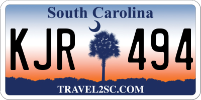 SC license plate KJR494