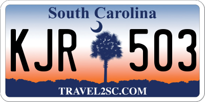 SC license plate KJR503