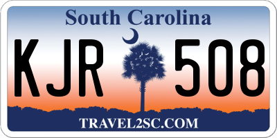 SC license plate KJR508