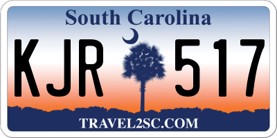 SC license plate KJR517