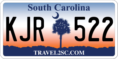 SC license plate KJR522