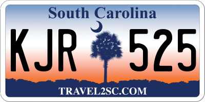SC license plate KJR525