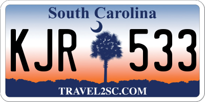 SC license plate KJR533