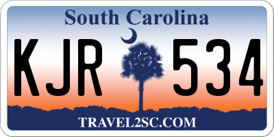 SC license plate KJR534