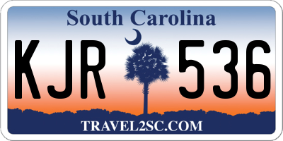 SC license plate KJR536