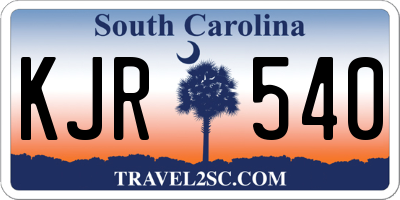 SC license plate KJR540