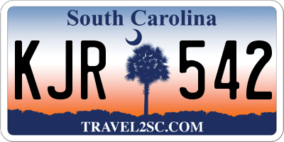 SC license plate KJR542