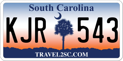 SC license plate KJR543