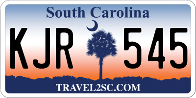 SC license plate KJR545