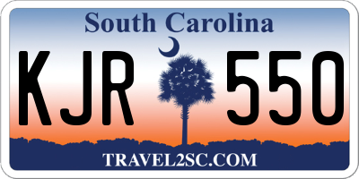 SC license plate KJR550