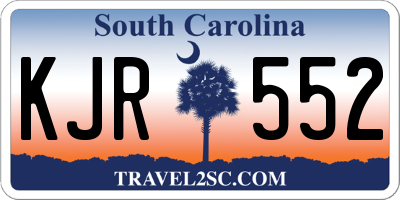 SC license plate KJR552