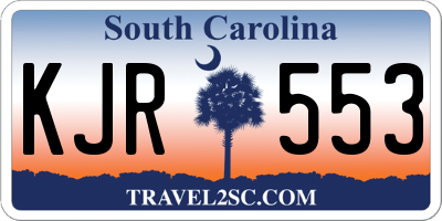 SC license plate KJR553