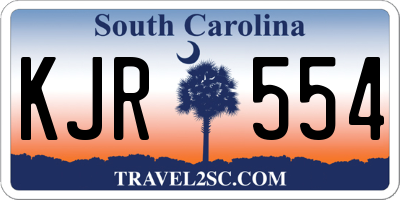 SC license plate KJR554