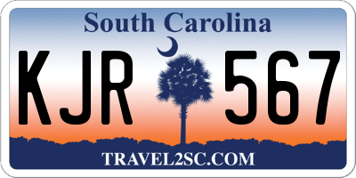 SC license plate KJR567