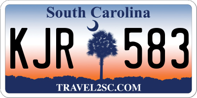SC license plate KJR583