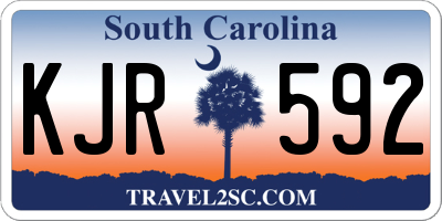 SC license plate KJR592