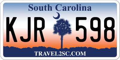 SC license plate KJR598