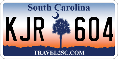 SC license plate KJR604