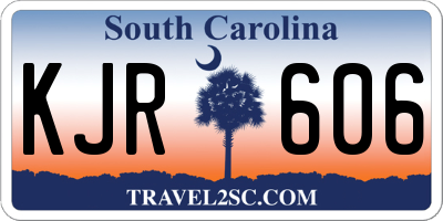 SC license plate KJR606
