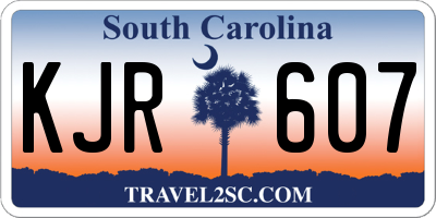 SC license plate KJR607