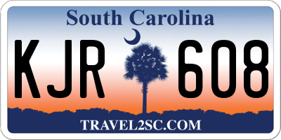 SC license plate KJR608