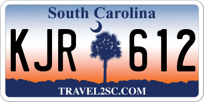 SC license plate KJR612