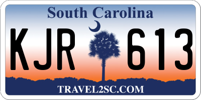 SC license plate KJR613