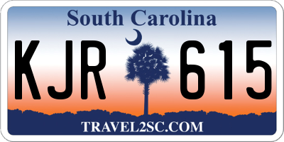 SC license plate KJR615