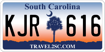 SC license plate KJR616