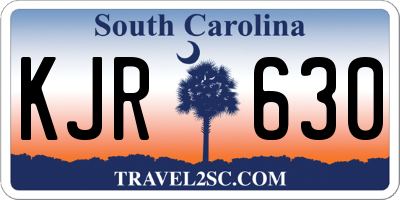 SC license plate KJR630