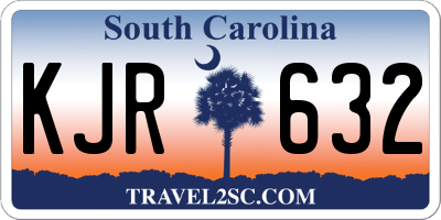SC license plate KJR632