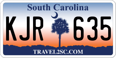 SC license plate KJR635