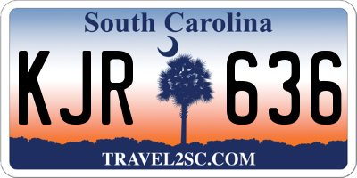 SC license plate KJR636