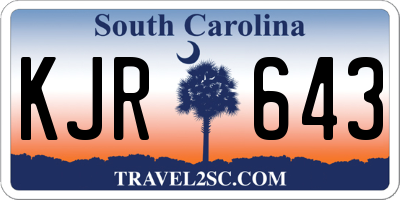 SC license plate KJR643